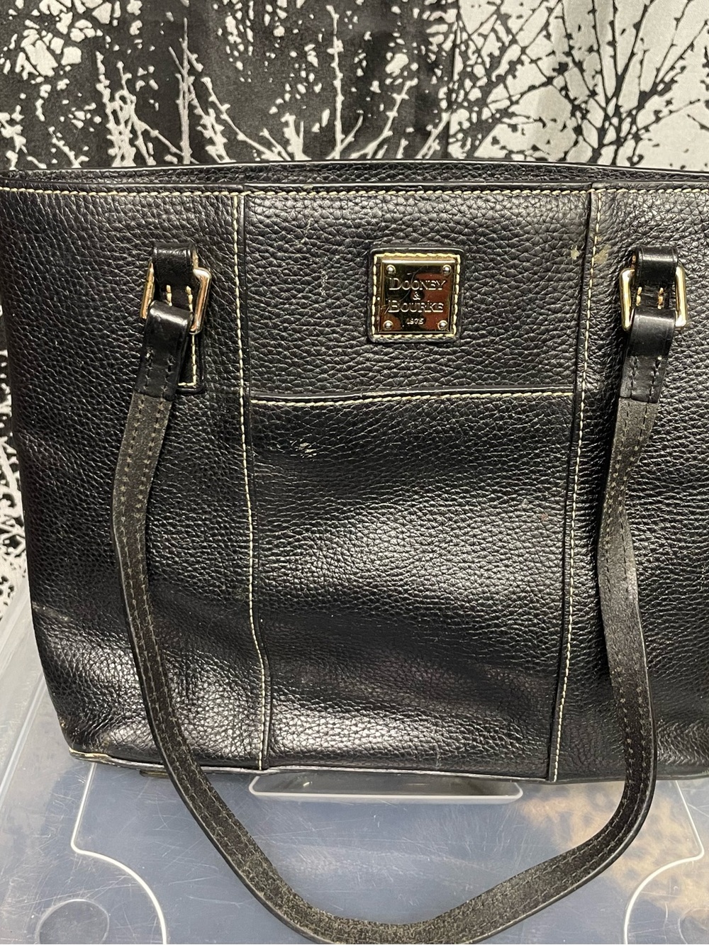 Dooney & Bourke Black Pebbled Leather Tote